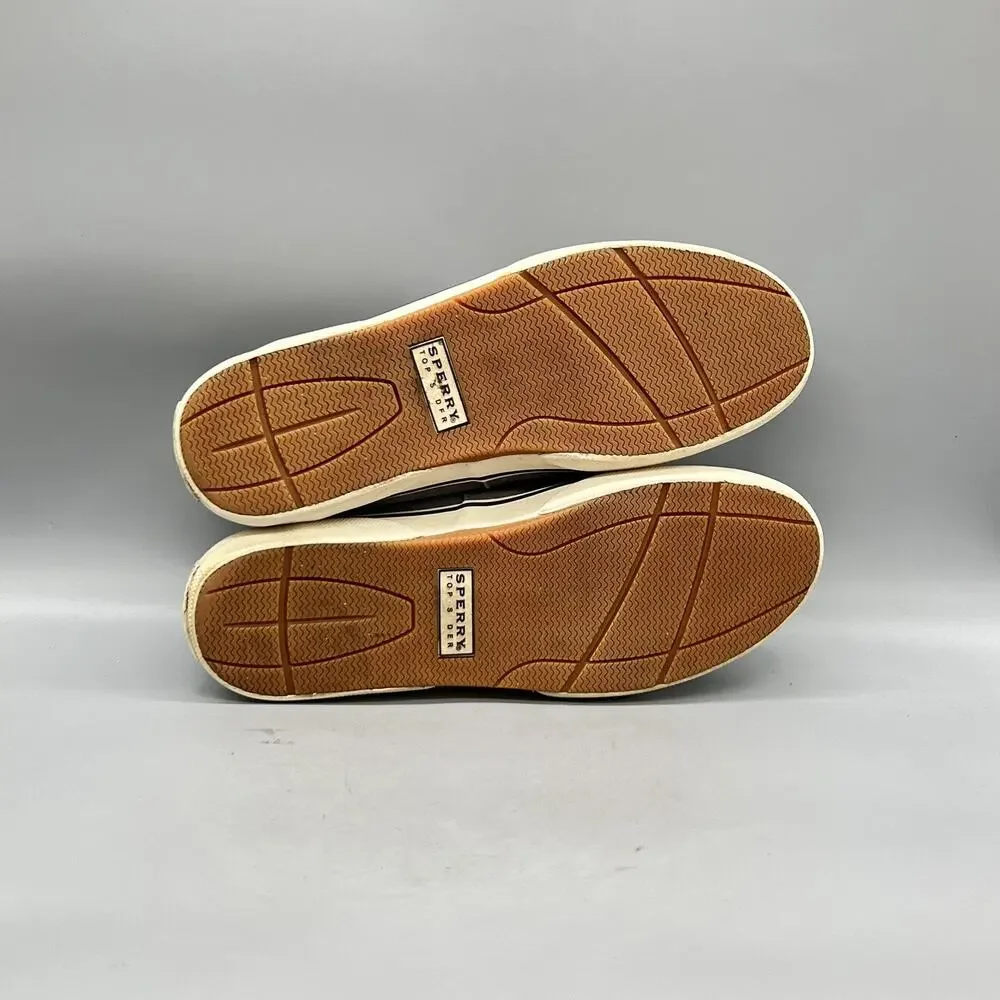 Sperry Shoes Mens 11.5 Gray Canvas Top Sider Boat Deck Moc Toe Casual Comfort